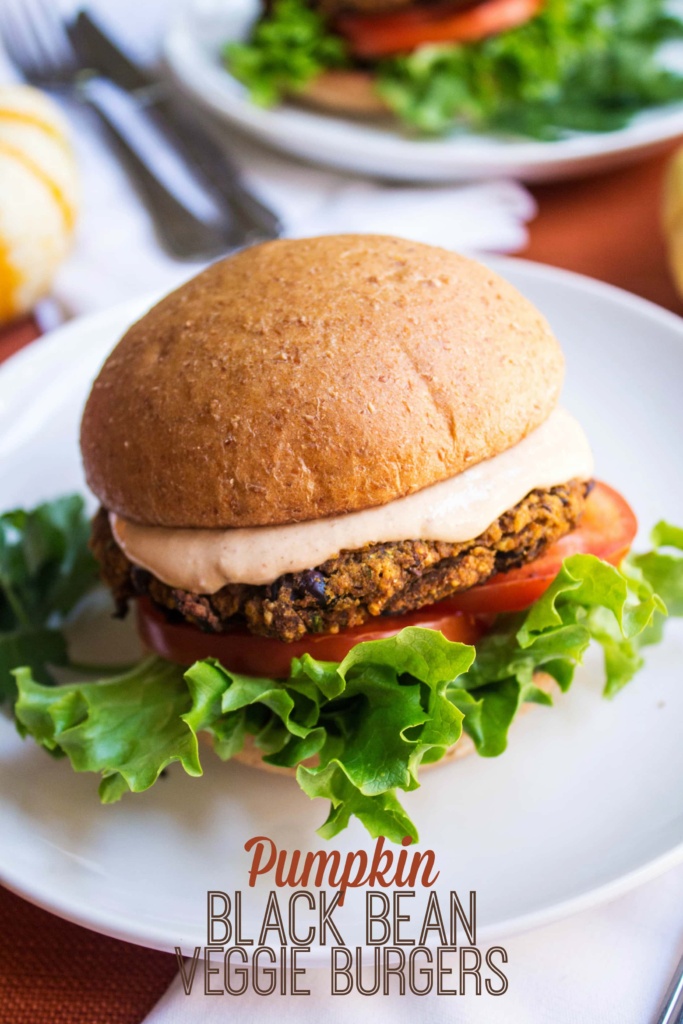 Black Bean Vegan Burgers with Pumpkin