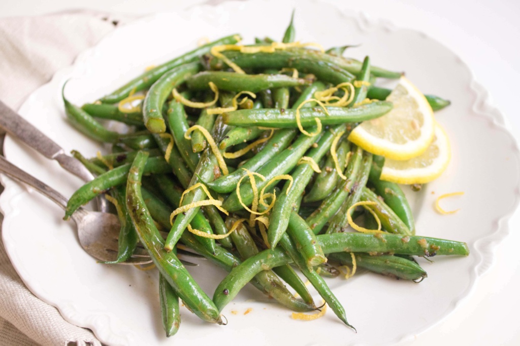 lemon garlic string beans