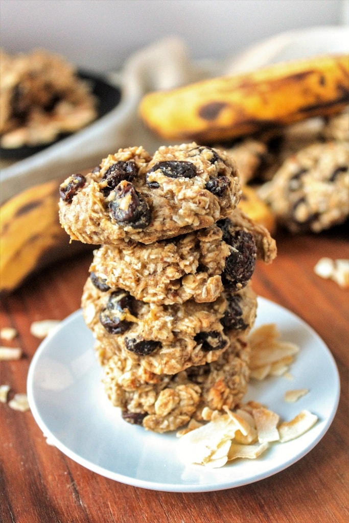 cookies stacked on a plate