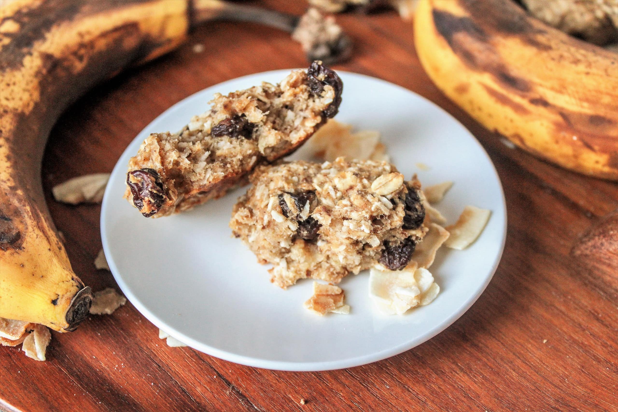 coconut banana oatmeal cookies