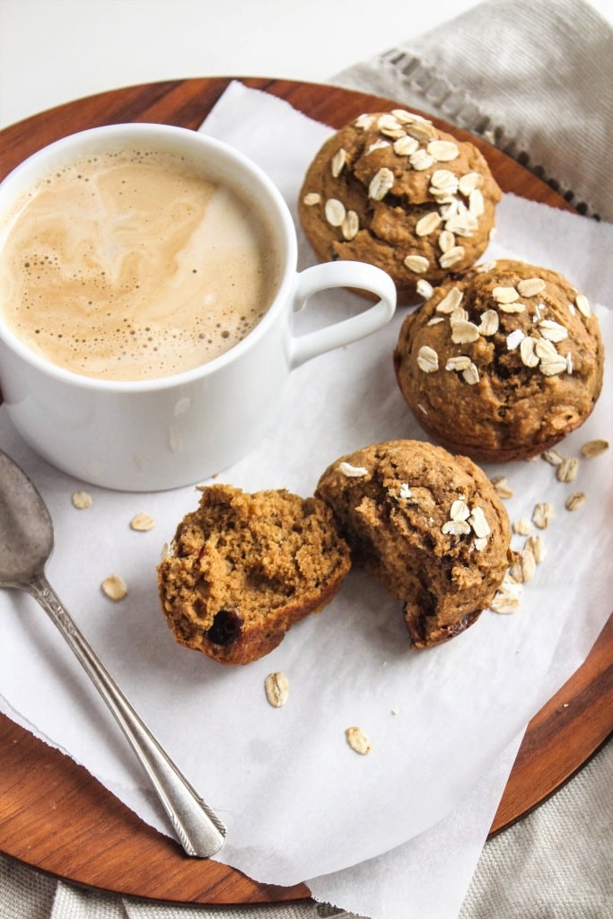 These Spiced Butternut Squash Muffins are the perfect healthy breakfast for a chilly fall morning! They're oil-free, whole wheat, moist & fluffy, and super easy to make.