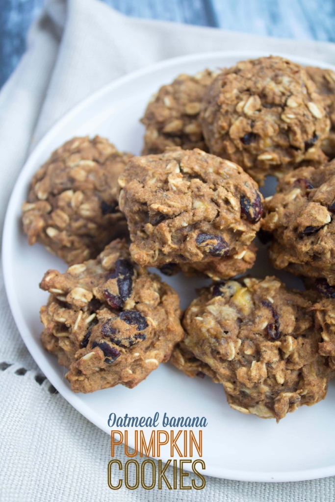 Vegan Oatmeal Cookies with Pumpkin