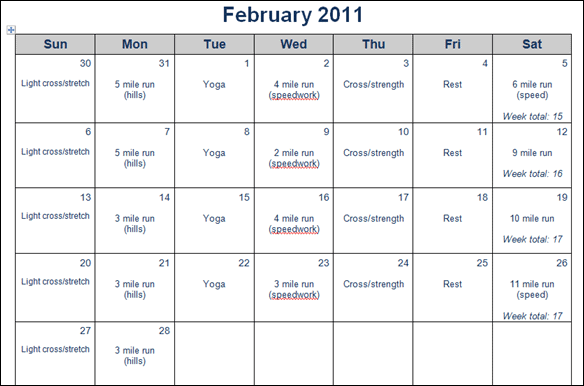 February_2011_training_plan