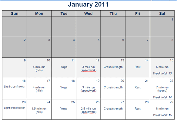 January_2011_training_plan