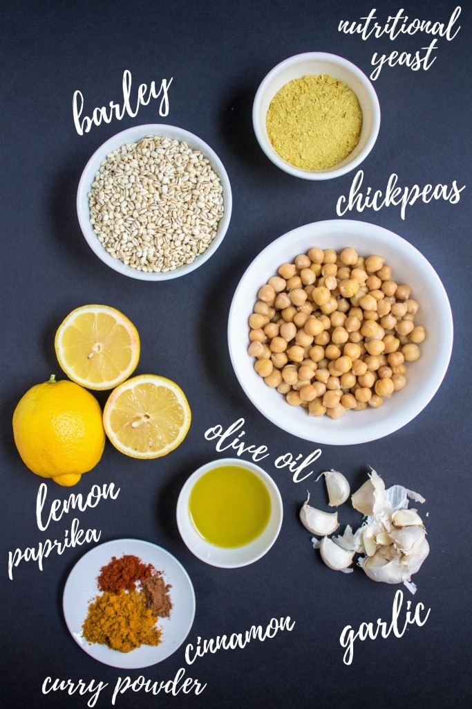 curried barley chickpea salad ingredients