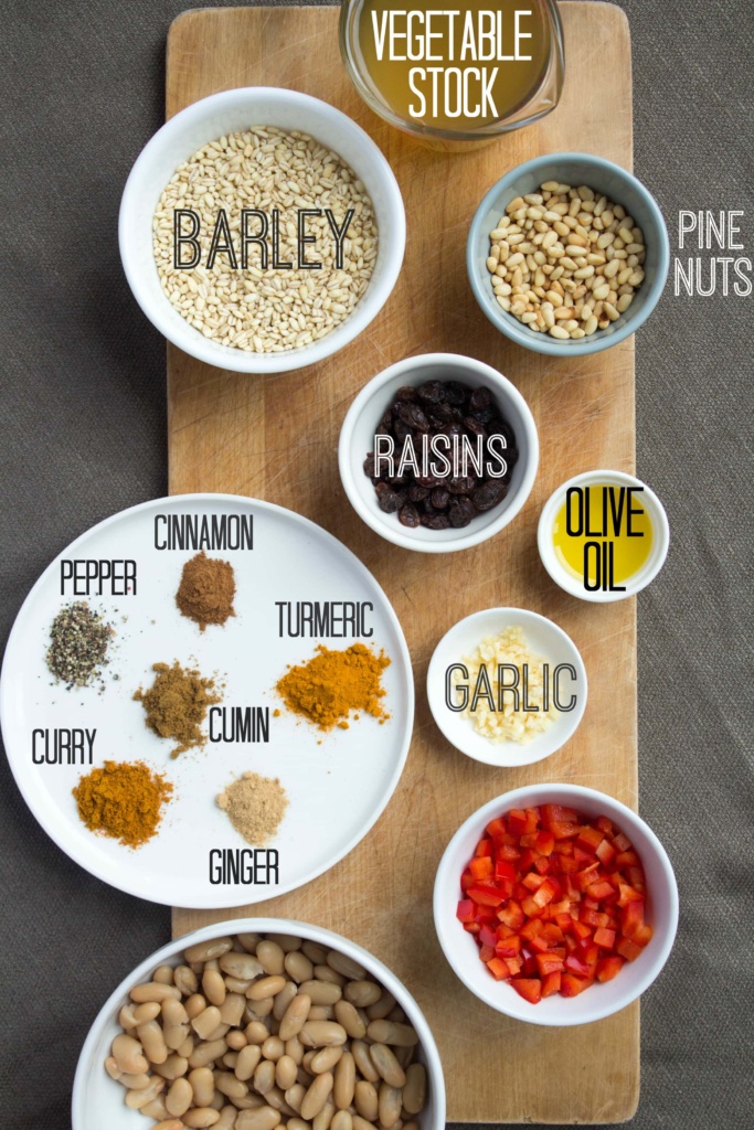 easy barley salad ingredients