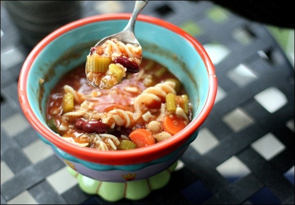 homemade minestrone soup