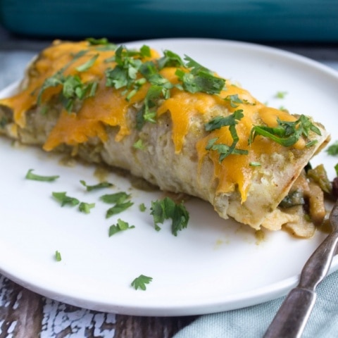 Sweet Potato & Black Bean Vegetarian Enchiladas with Mushrooms