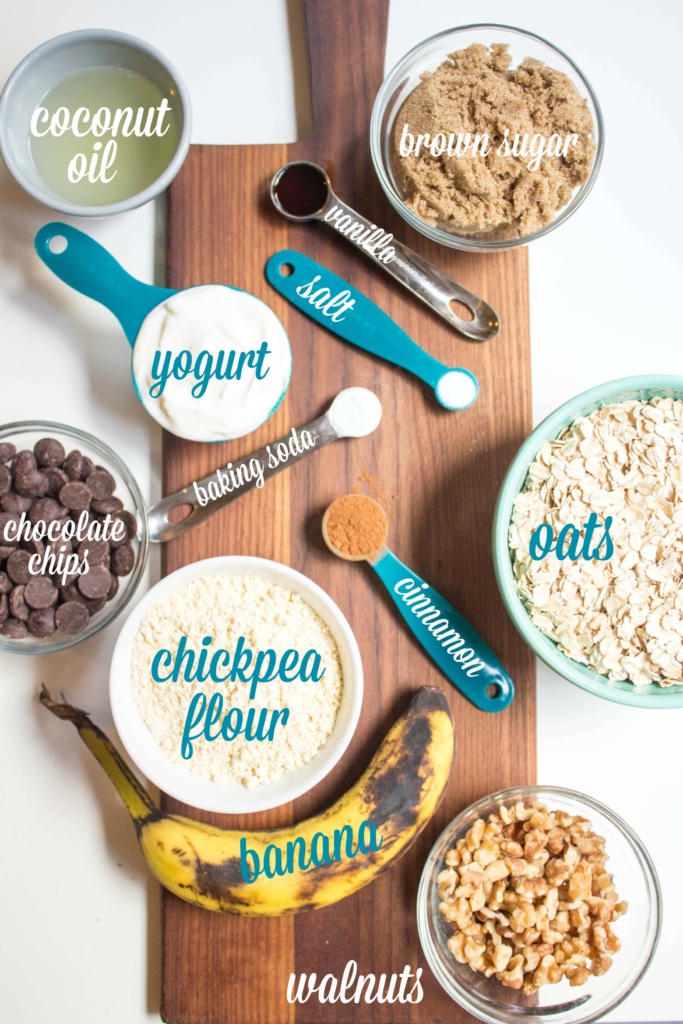 gluten free chickpea flour chocolate chip cookie ingredients