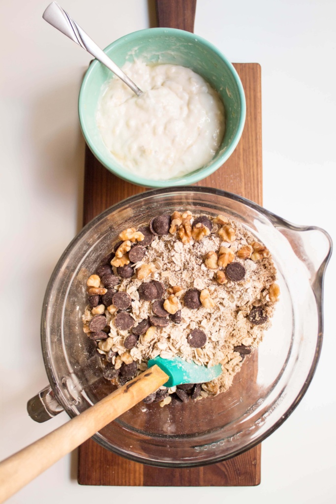 cookie ingredients in two bowls
