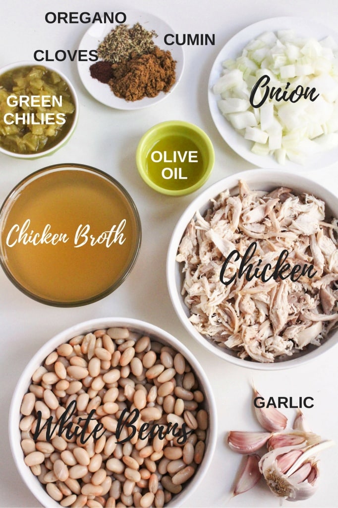 Chicken White Bean Chili Soup ingredients