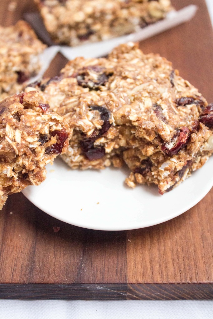 granola bars on a plate
