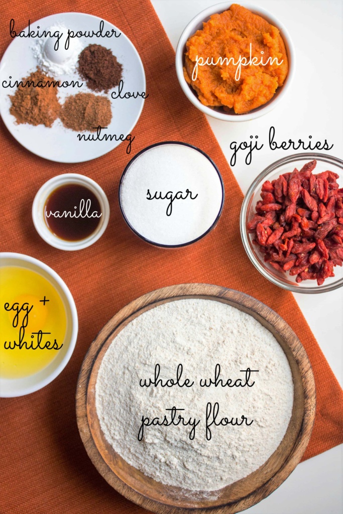Whole Wheat Pumpkin Goji Biscotti recipe ingredients