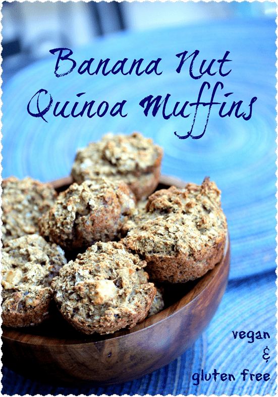 banana nut quinoa muffins