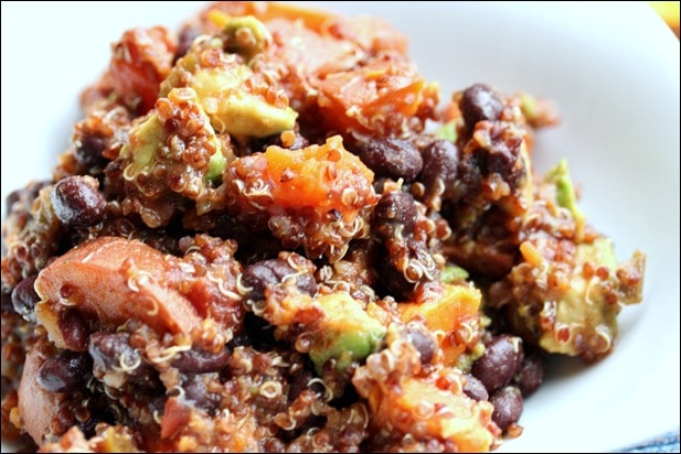 sweet potato black bean quinoa salad
