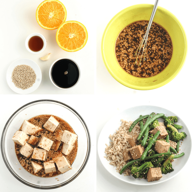 teriyaki tofu stir fry cooking process steps
