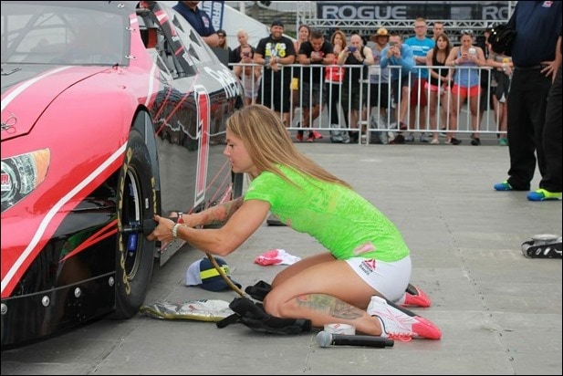 christmas abbott changing tires