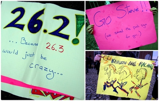 marathon cheering signs