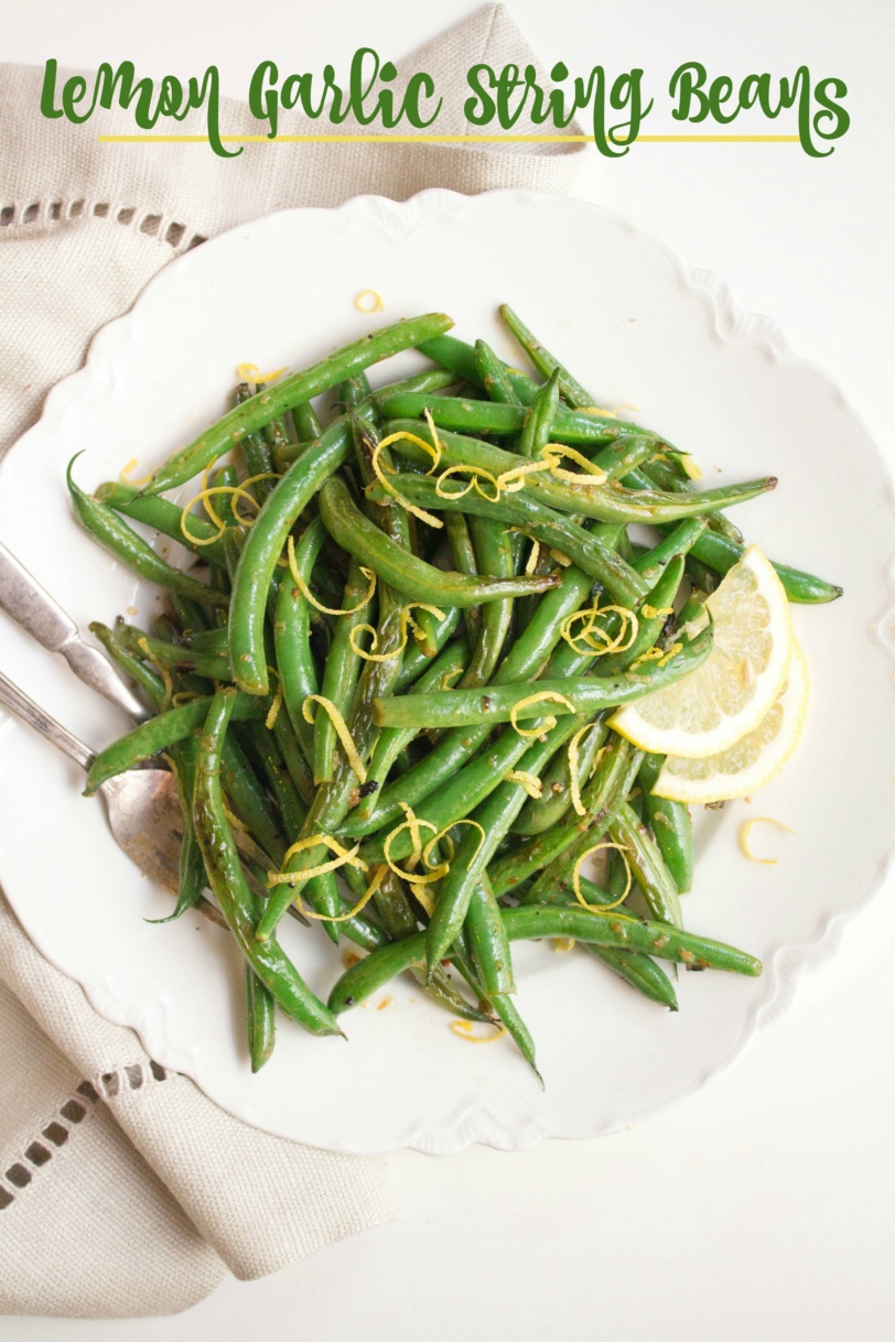 healthy lemon garlic string beans