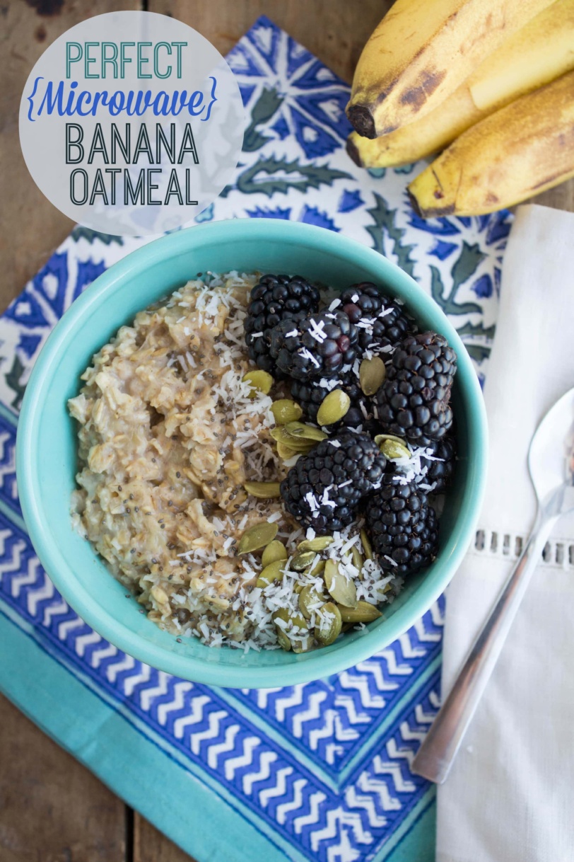 microwave banana oatmeal for a healthy, immunity-boosting breakfast idea