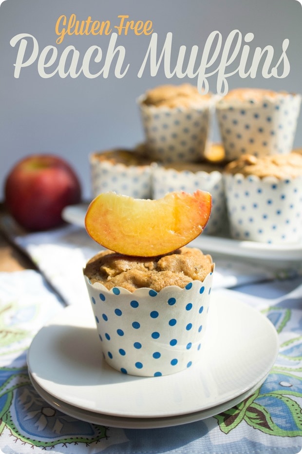 Gluten & Dairy Free Peach Muffins healthy peach muffins