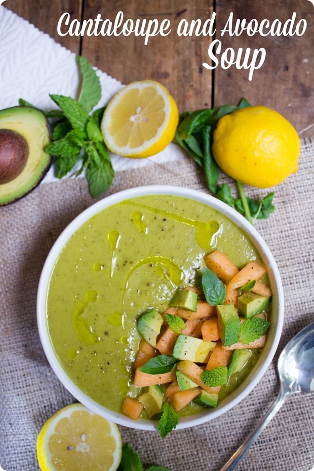 cantaloupe avocado soup recipe melon avocado gazpacho soup with lemons
