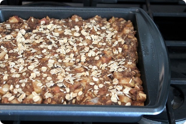 baked apple cinnamon oat bars