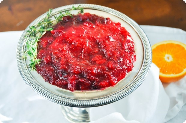 homemade cranberry sauce with orange juice
