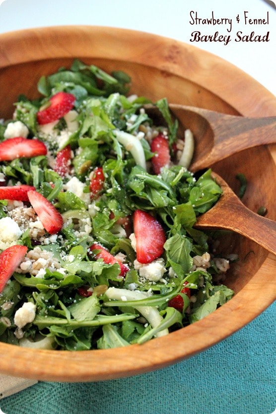 strawberry and fennel barley salad recipe