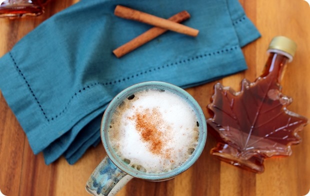 homemade maple syrup cinnamon latte recipe
