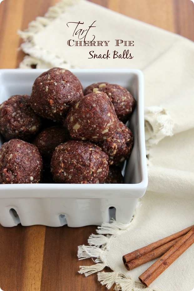 tart cherry pie snack balls Tart Cherry Almond Snack Bites