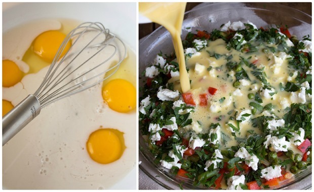 how to make a crustless spring quiche