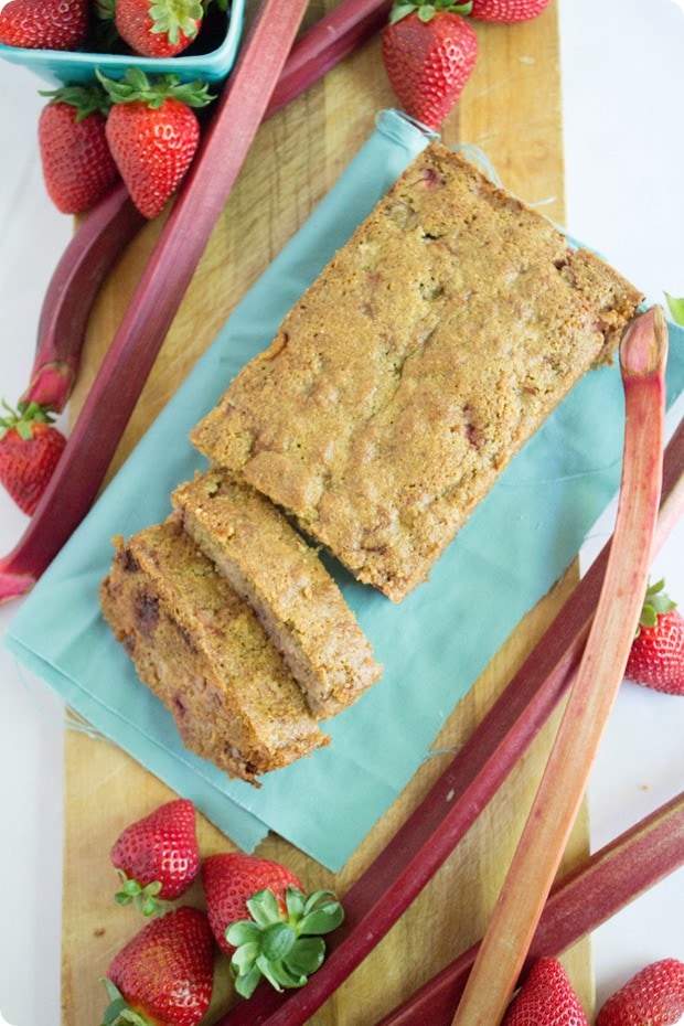 healthy strawberry rhubarb bread recipe