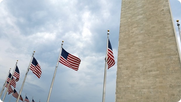 washington monument flags