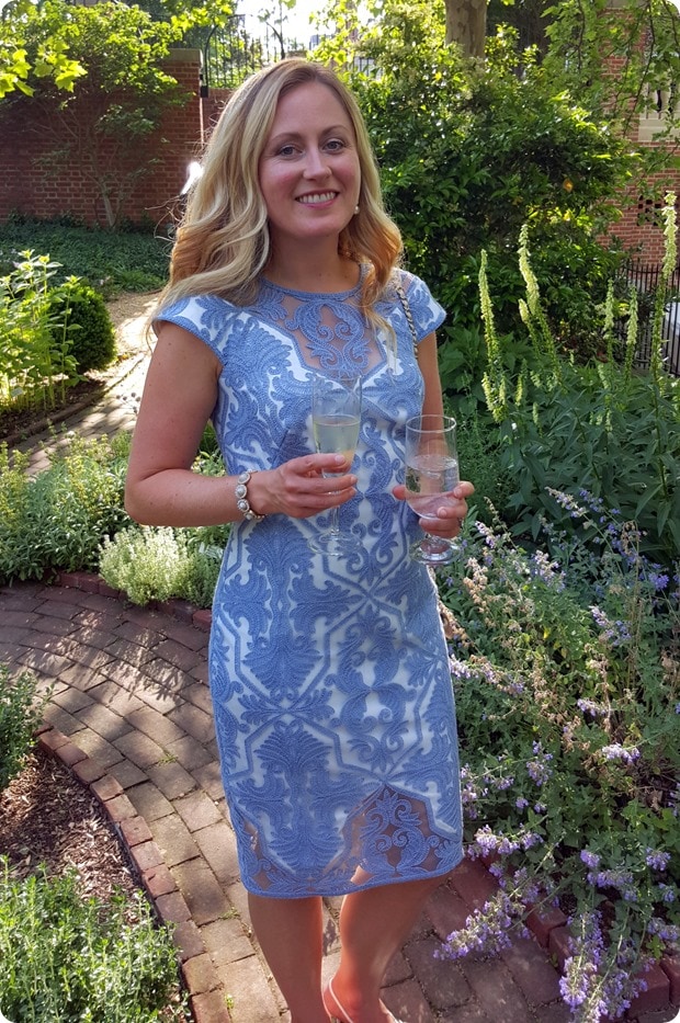 nordstrom blue lace dress