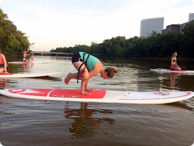 sup yoga crow pose 2