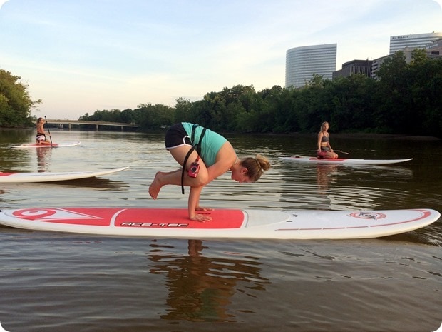 sup yoga crow pose