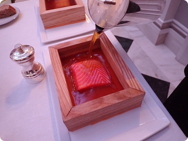 beeswax poached salmon