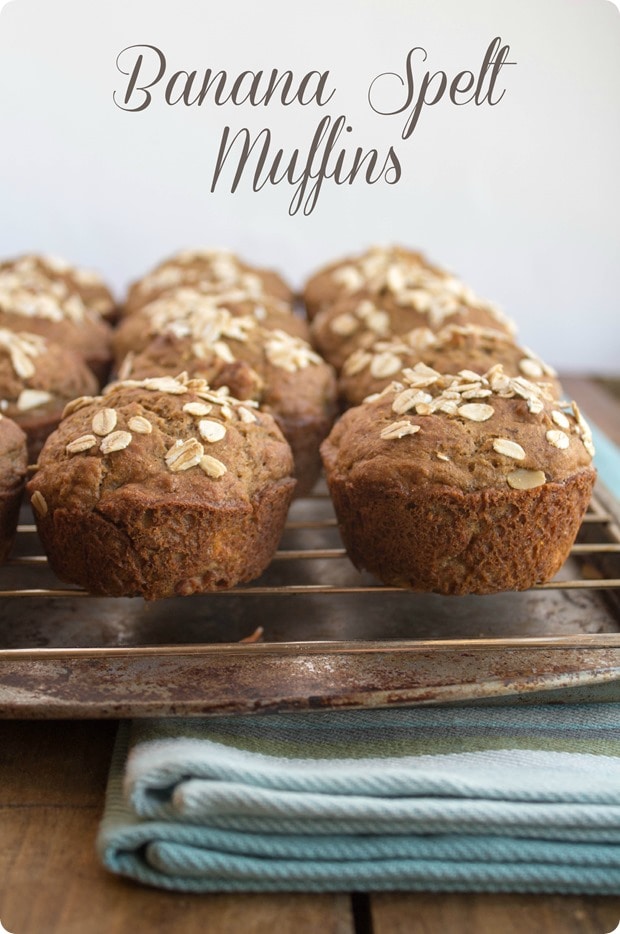 banana spelt muffins