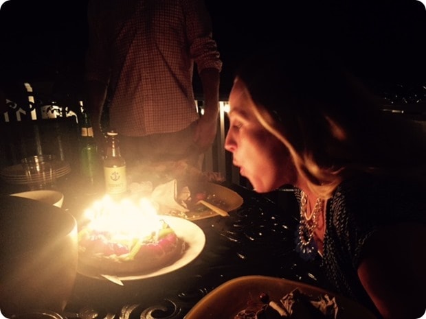 birthday candle fruit art