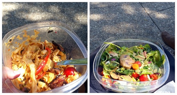 leftover packed lunch 