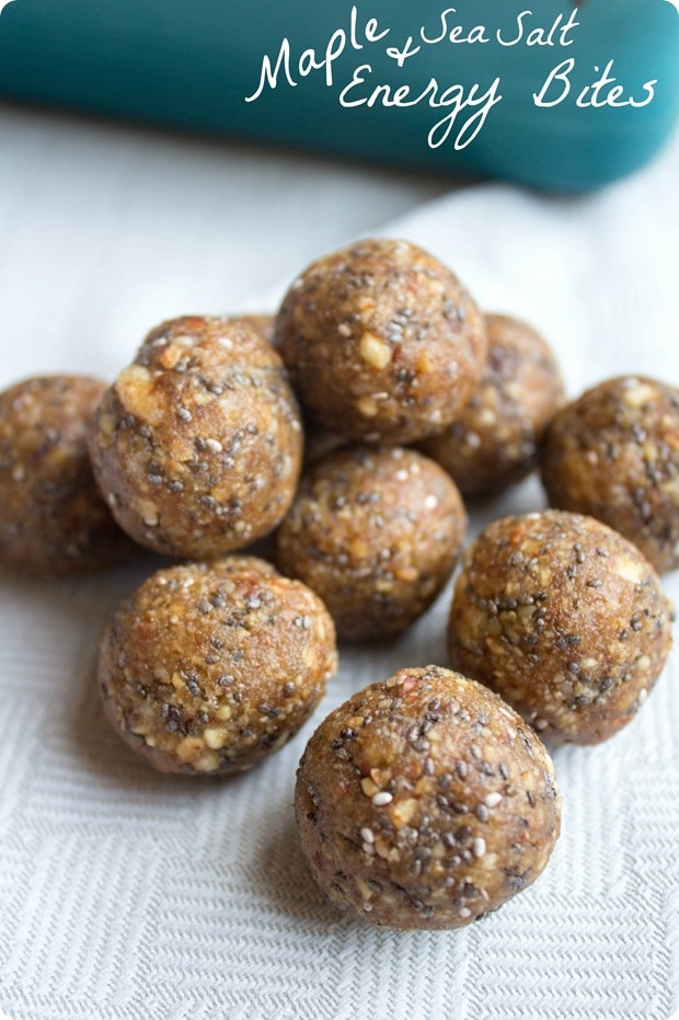 maple and sea salt energy bites