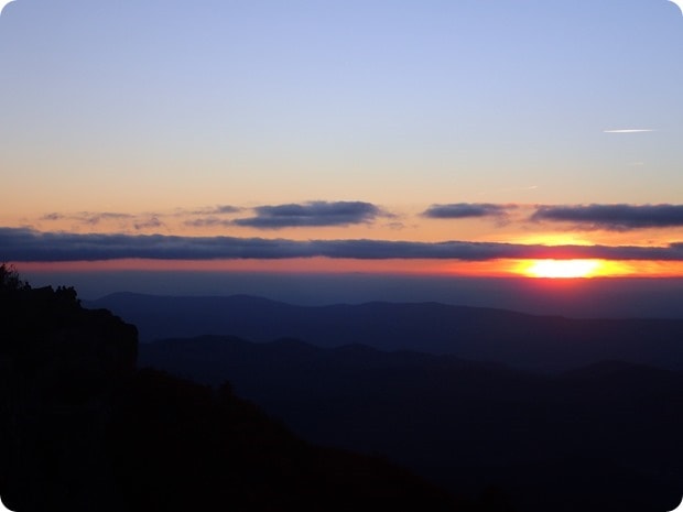 hawksbill mountain sunset