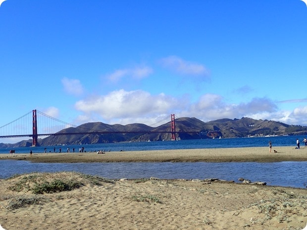 golden gate bridge on a sunny day