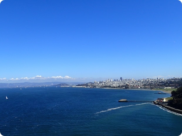 view from golden gate bridge of san francisco