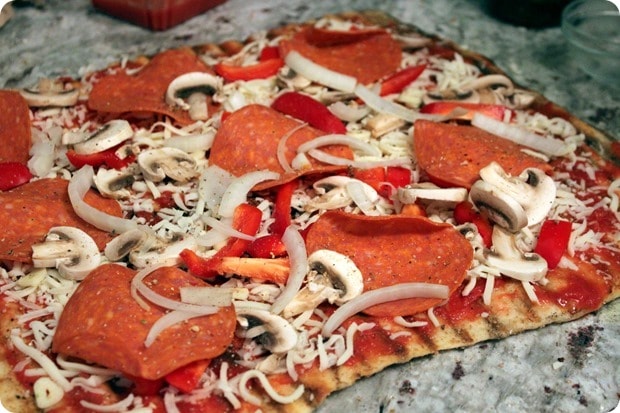 grilled pizza