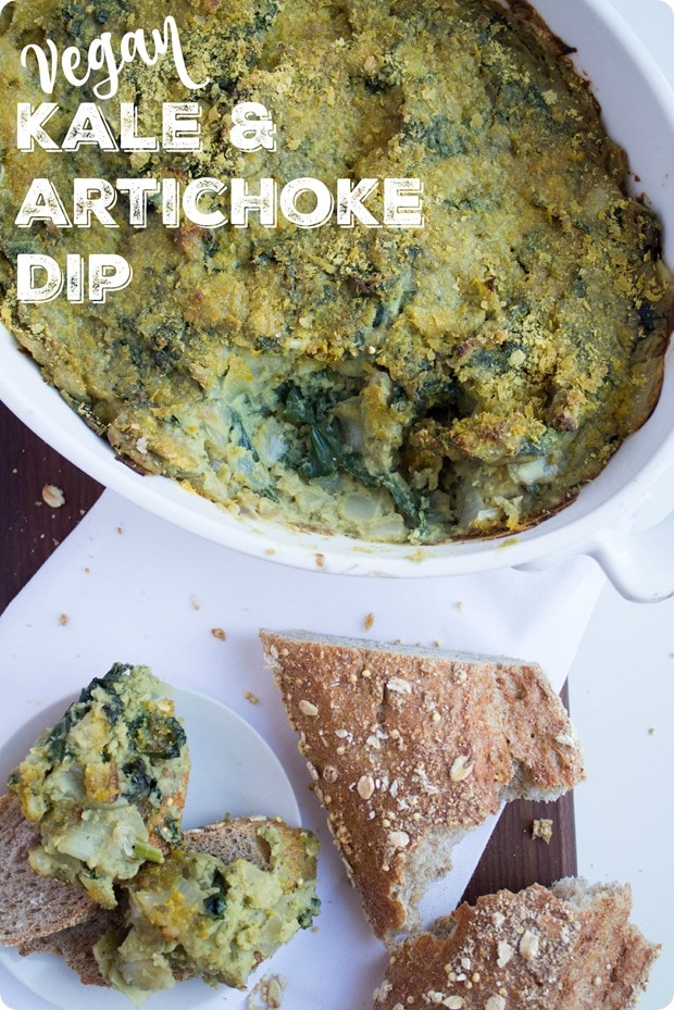 vegan kale artichoke dip Vegan Artichoke Dip with Kale