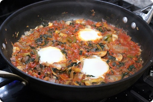 baked eggs cacciatore style