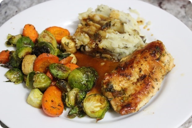 chicken roasted veggies mashed potatoes
