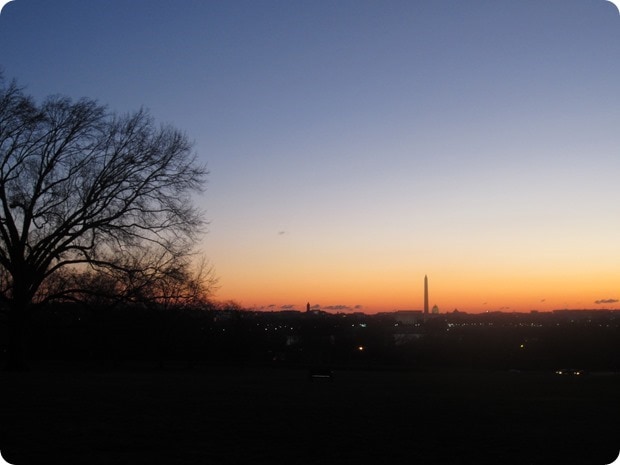running dc at sunrise